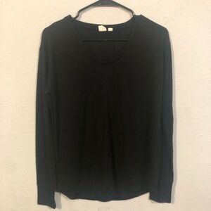 GAP Black Lightweight Long Sleeve Blouse